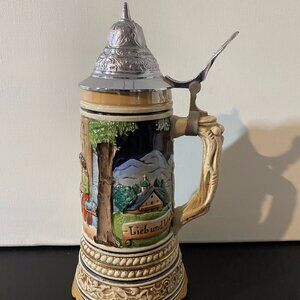 Gerz musical Beer stain Germany Swiss Movement O Main Papa 9" Tall - Working